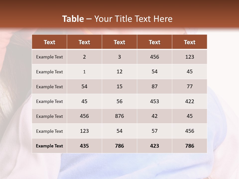 Young Woman Food Dinner PowerPoint Template