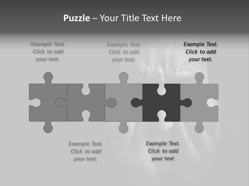 Face Black Unhappy PowerPoint Template