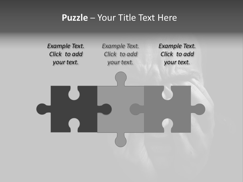 Face Black Unhappy PowerPoint Template