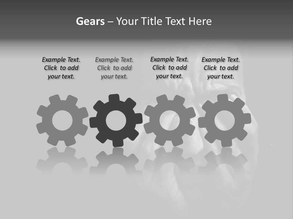 Face Black Unhappy PowerPoint Template