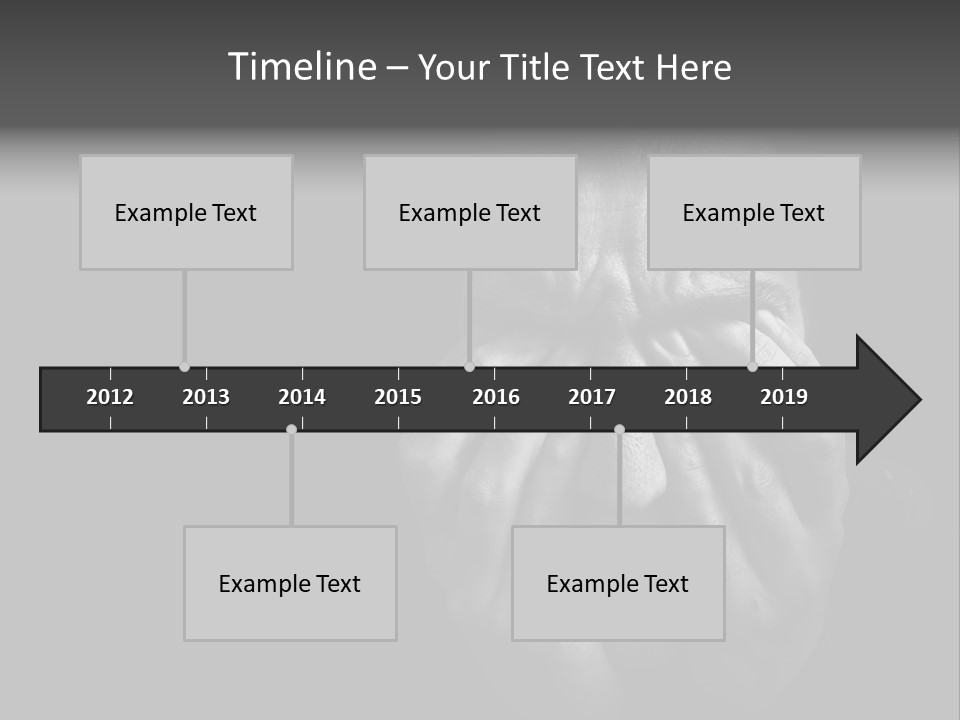 Face Black Unhappy PowerPoint Template