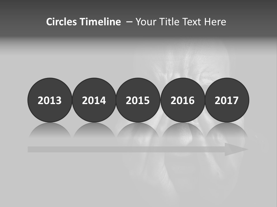 Face Black Unhappy PowerPoint Template