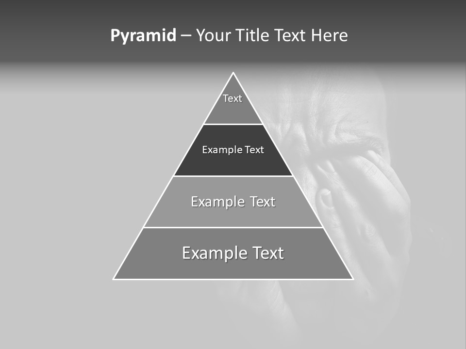 Face Black Unhappy PowerPoint Template
