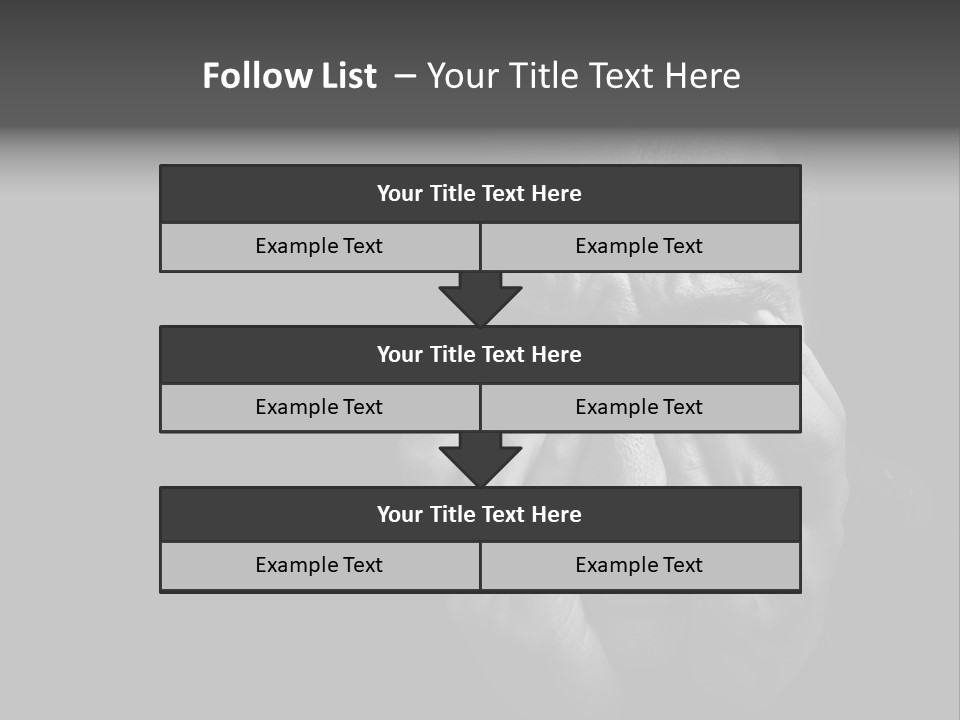 Face Black Unhappy PowerPoint Template