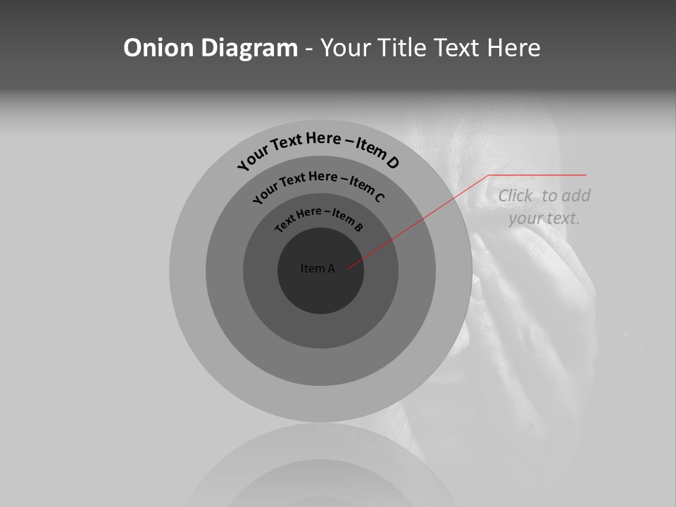 Face Black Unhappy PowerPoint Template