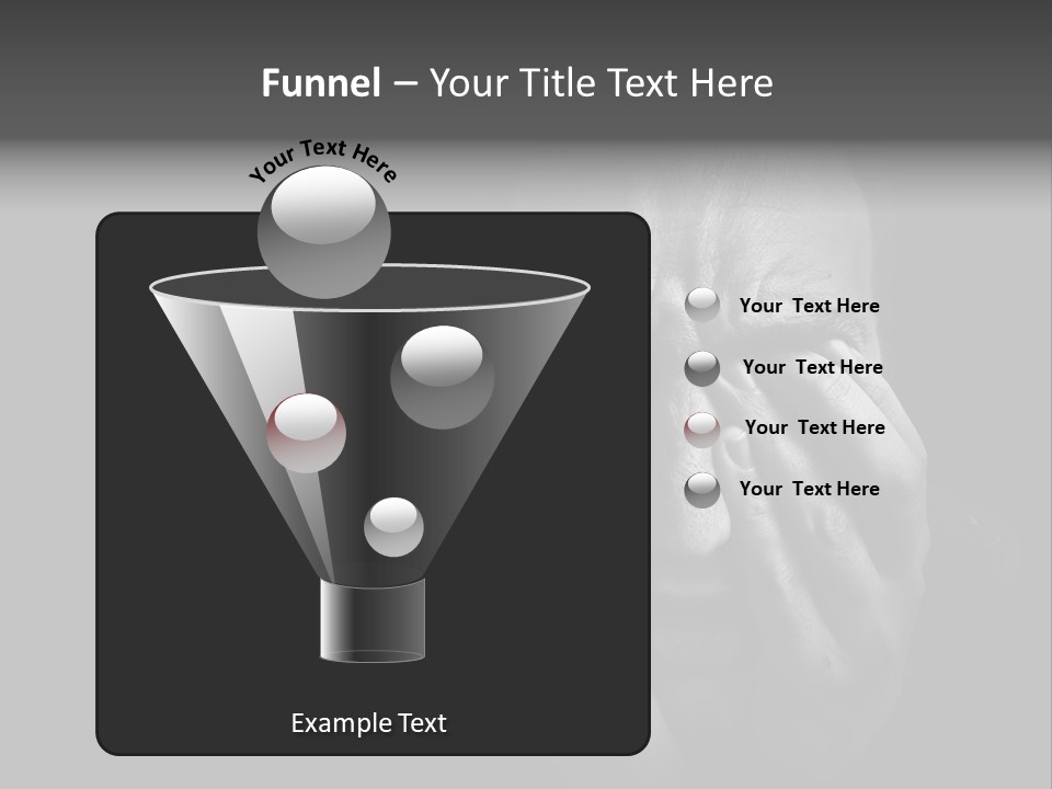 Face Black Unhappy PowerPoint Template