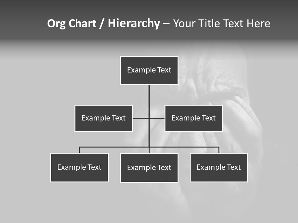 Face Black Unhappy PowerPoint Template