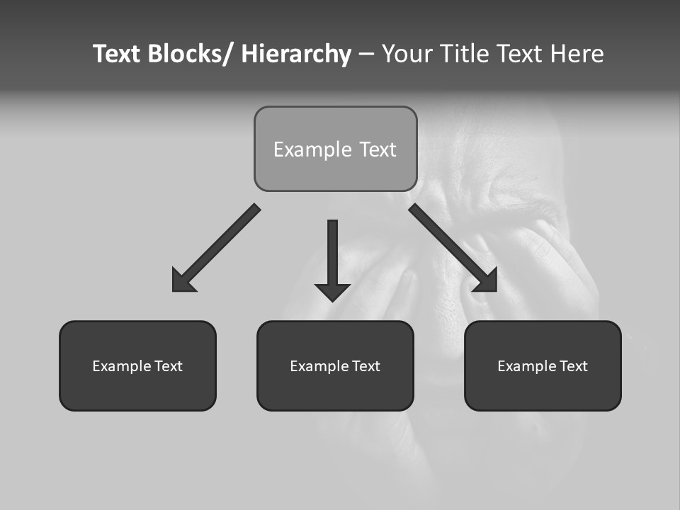 Face Black Unhappy PowerPoint Template