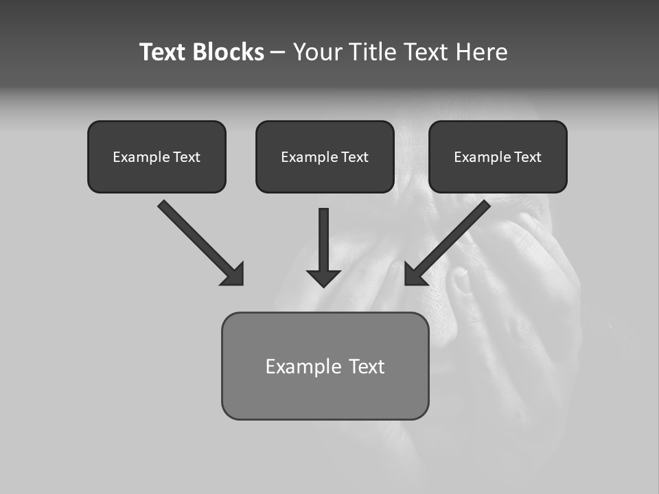 Face Black Unhappy PowerPoint Template