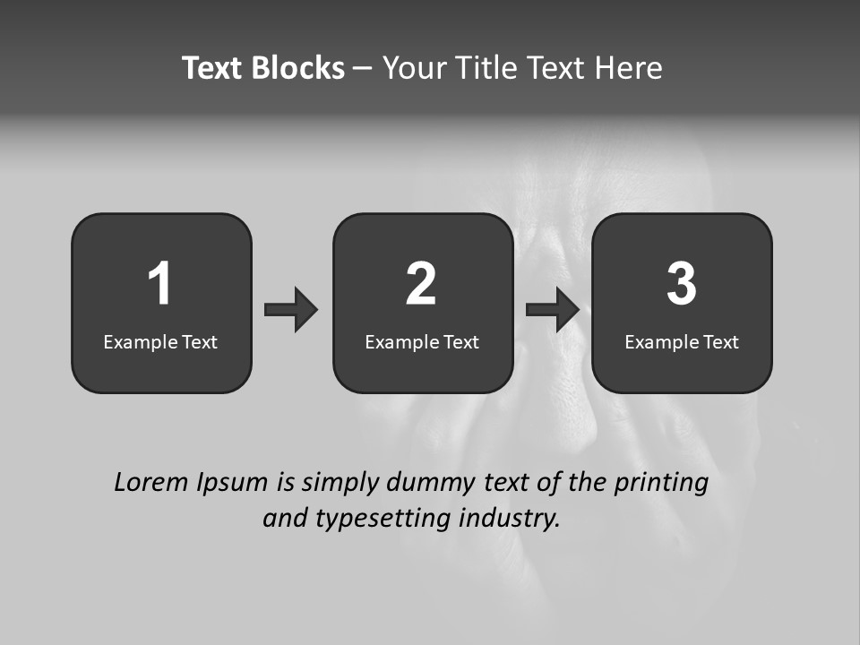 Face Black Unhappy PowerPoint Template