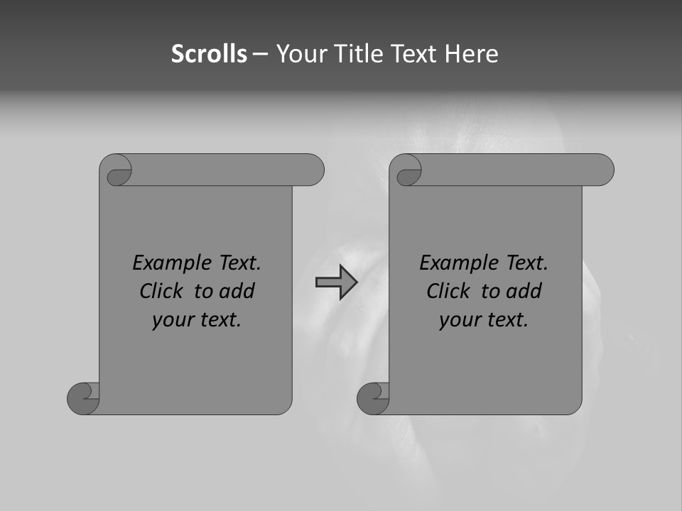 Face Black Unhappy PowerPoint Template