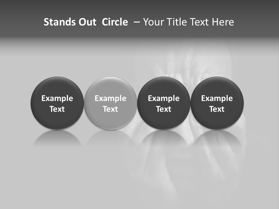 Face Black Unhappy PowerPoint Template