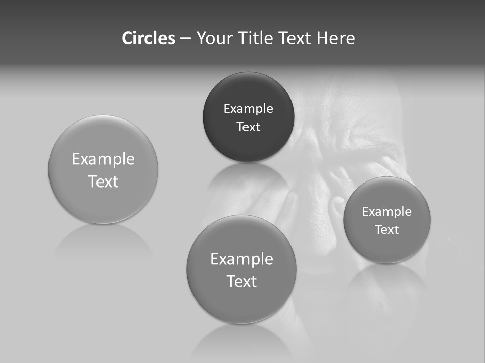 Face Black Unhappy PowerPoint Template