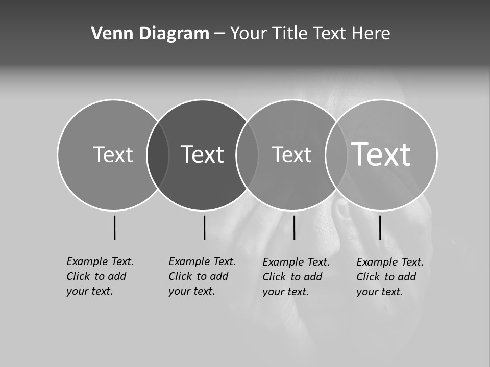Face Black Unhappy PowerPoint Template