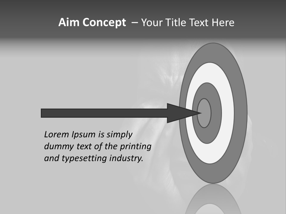 Face Black Unhappy PowerPoint Template