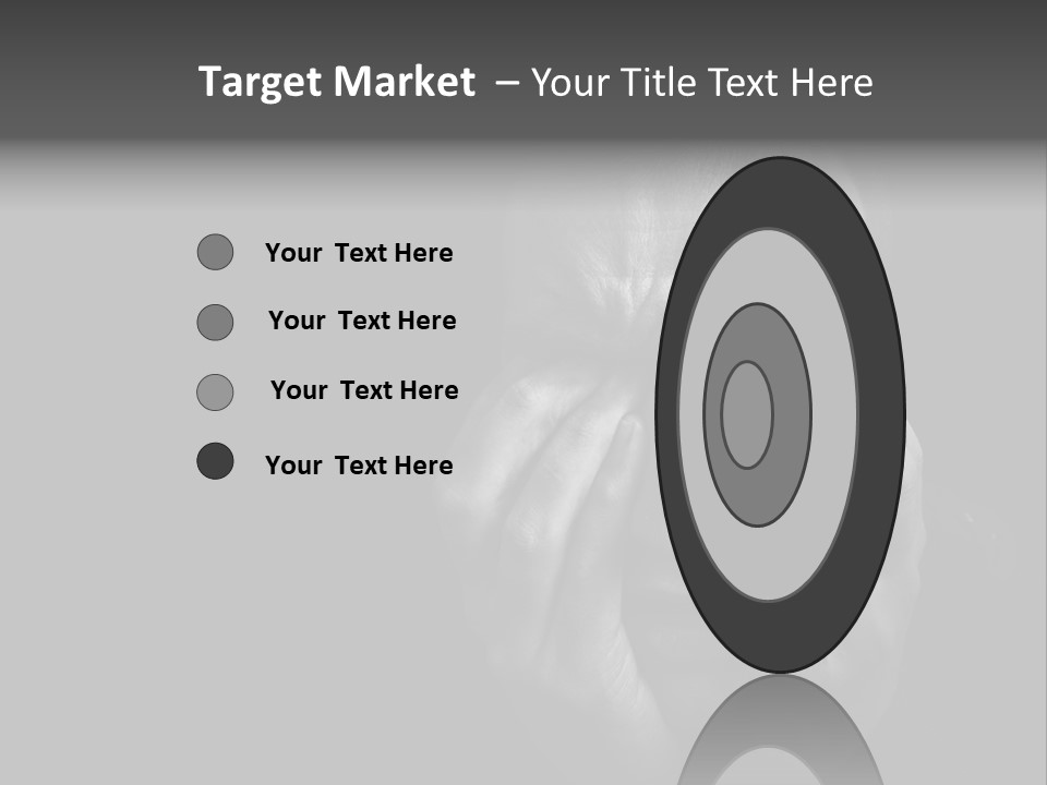 Face Black Unhappy PowerPoint Template