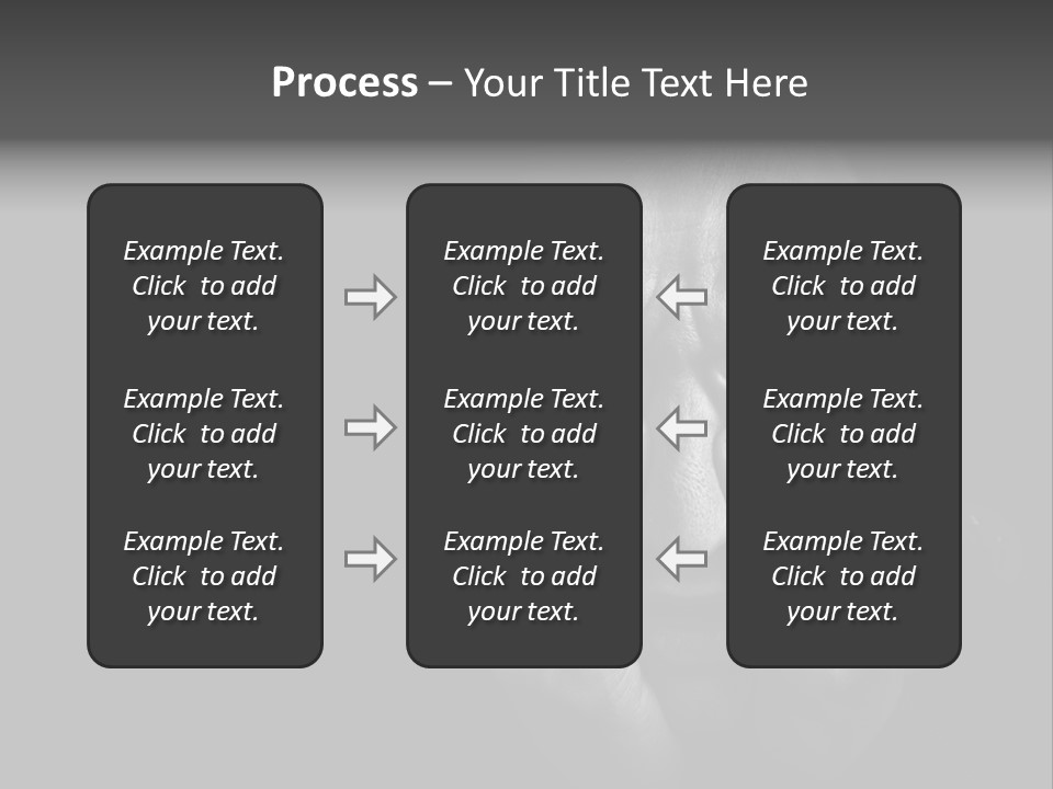 Face Black Unhappy PowerPoint Template