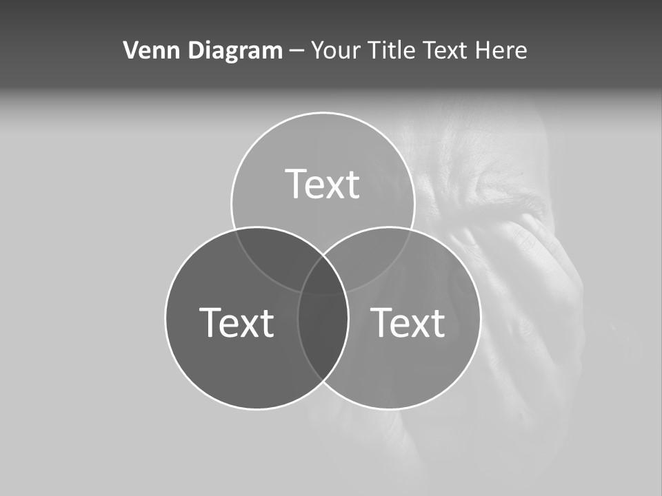 Face Black Unhappy PowerPoint Template