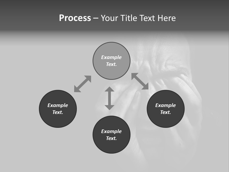 Face Black Unhappy PowerPoint Template
