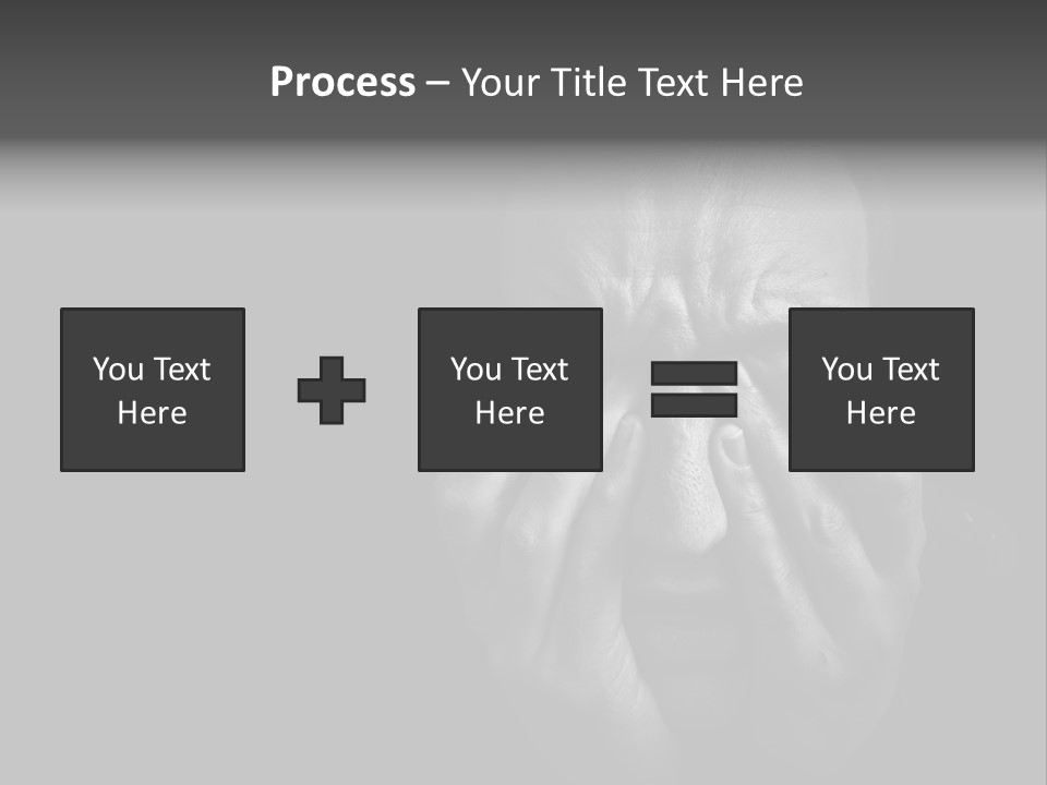 Face Black Unhappy PowerPoint Template
