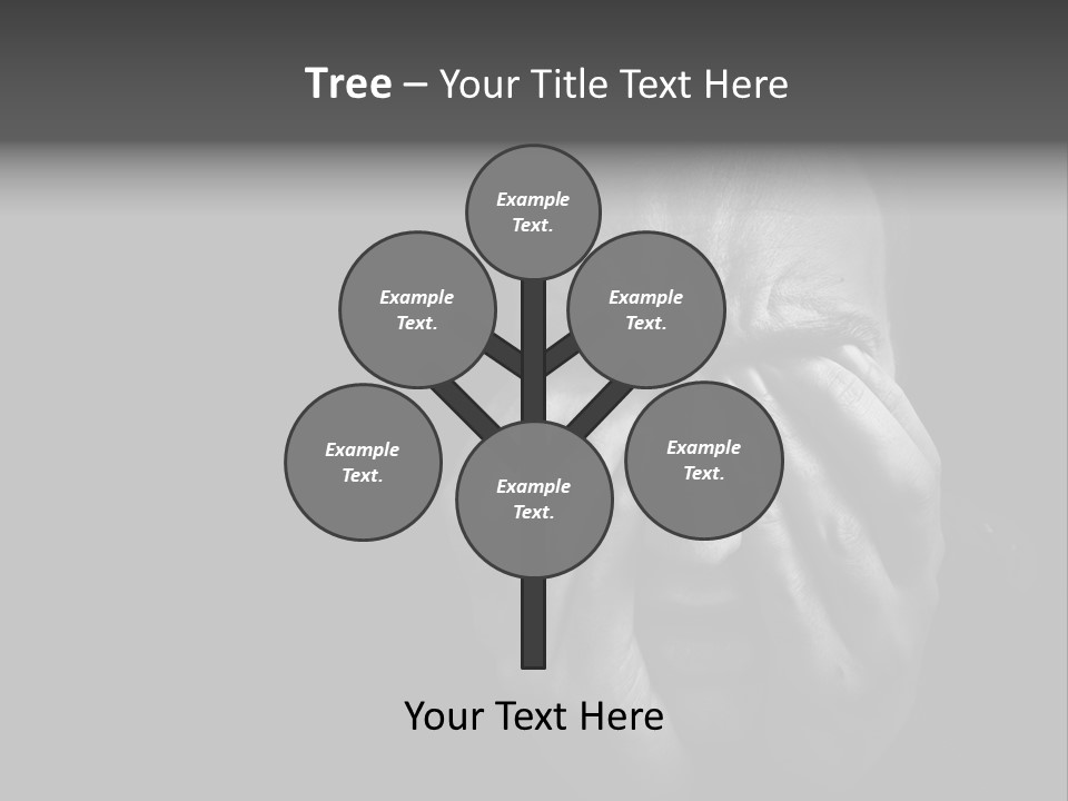 Face Black Unhappy PowerPoint Template