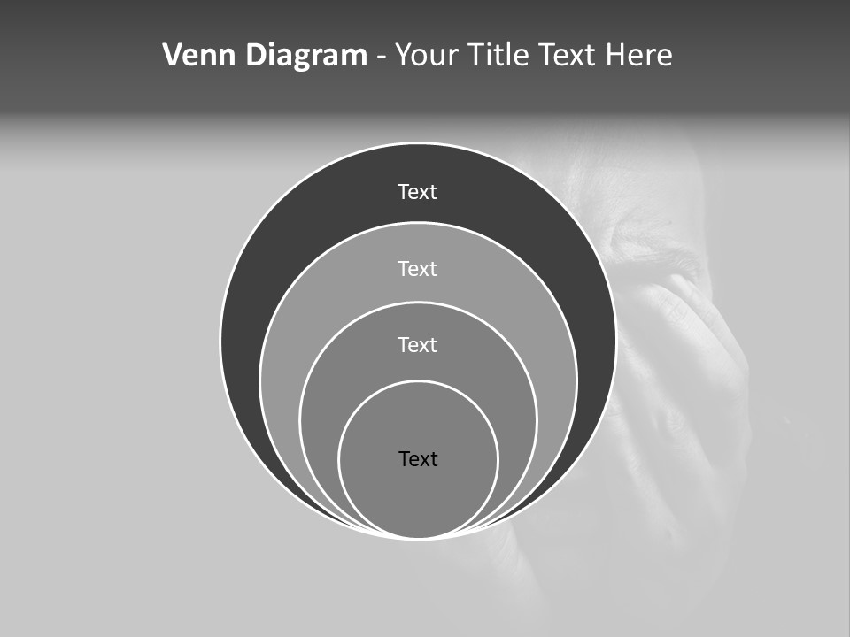 Face Black Unhappy PowerPoint Template