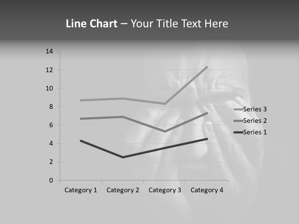 Face Black Unhappy PowerPoint Template