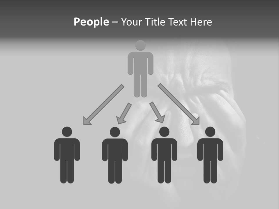 Face Black Unhappy PowerPoint Template