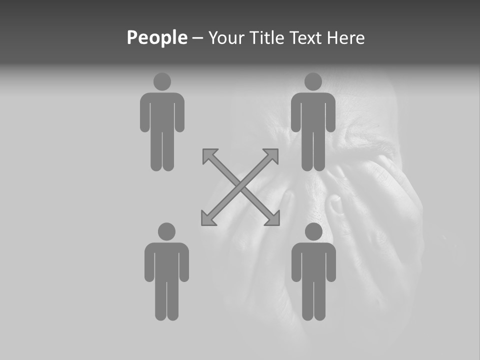 Face Black Unhappy PowerPoint Template