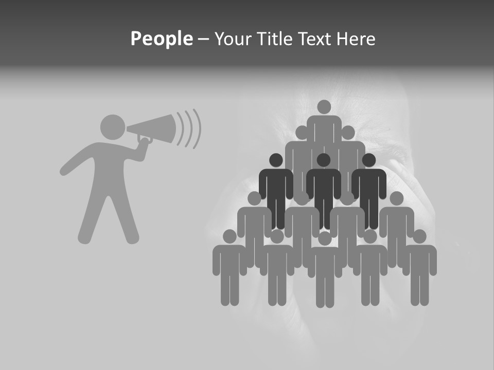 Face Black Unhappy PowerPoint Template