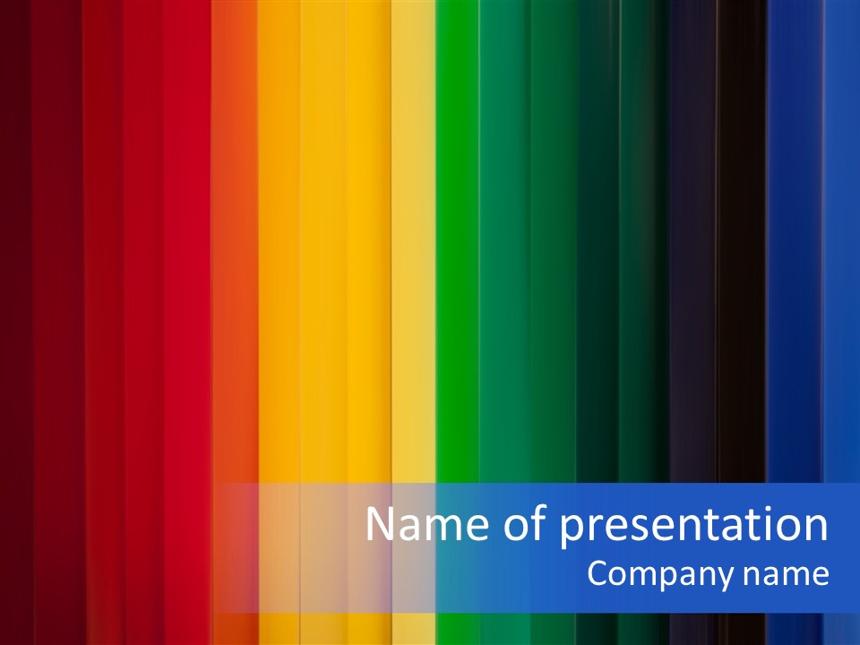 Row Stripes Abstract PowerPoint Template