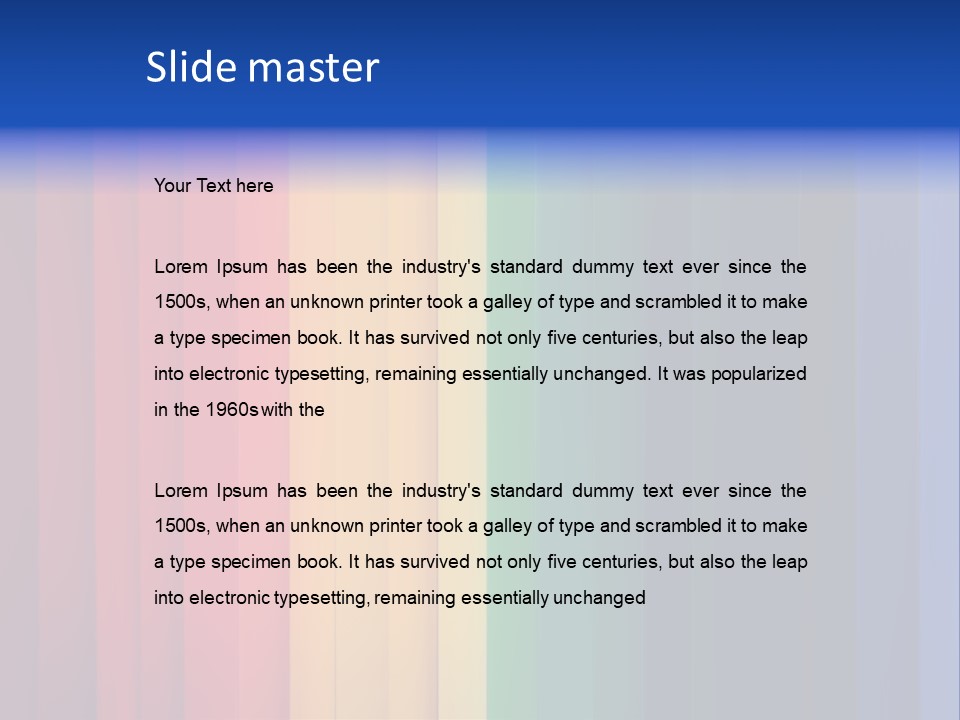 Row Stripes Abstract PowerPoint Template