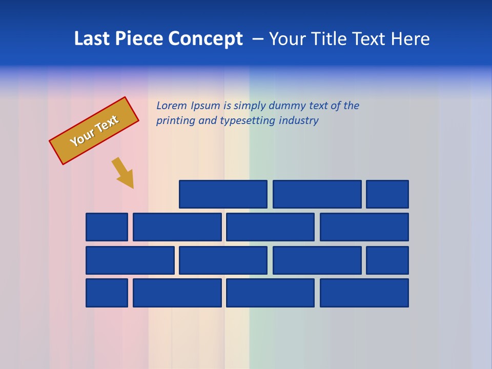 Row Stripes Abstract PowerPoint Template