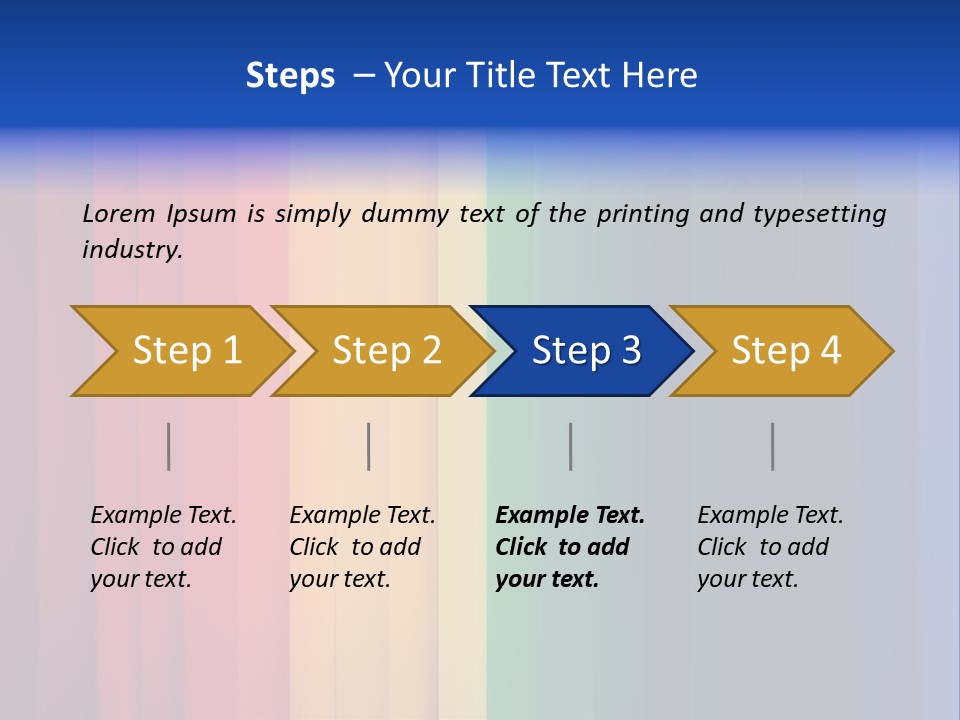 Row Stripes Abstract PowerPoint Template