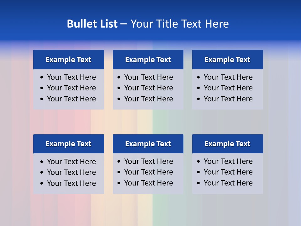 Row Stripes Abstract PowerPoint Template
