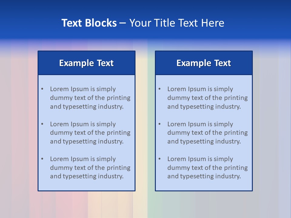 Row Stripes Abstract PowerPoint Template