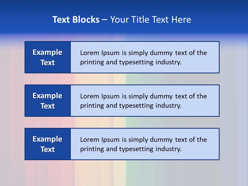 Row Stripes Abstract PowerPoint Template