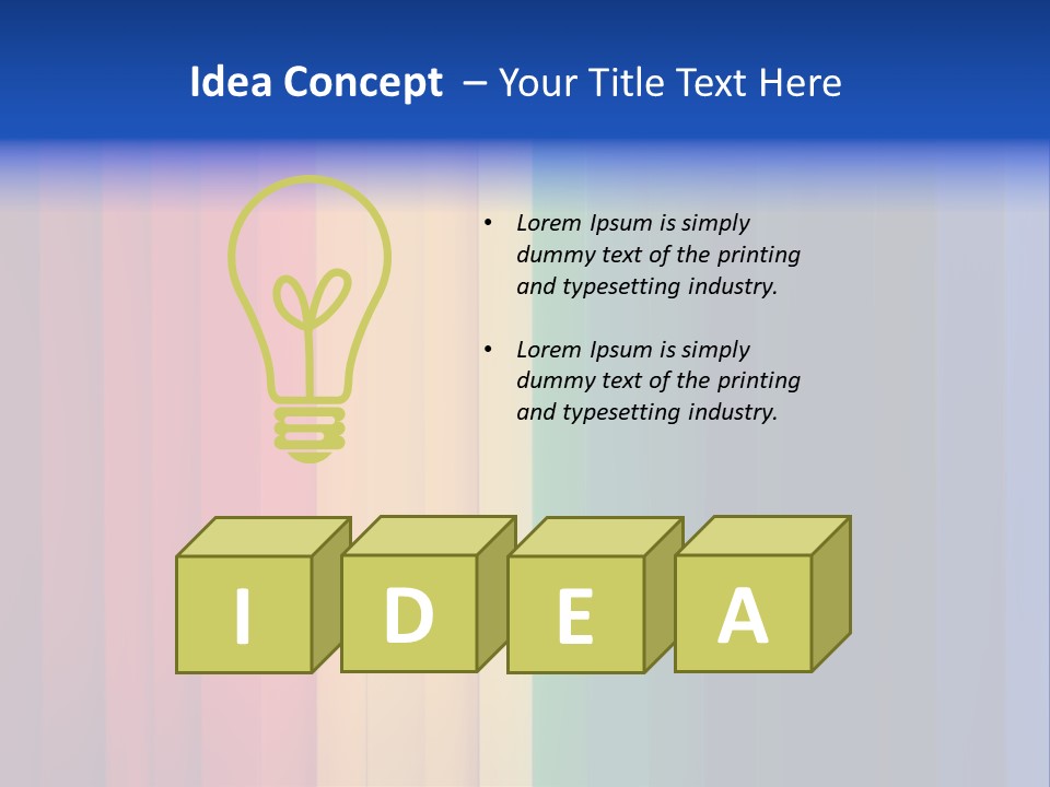 Row Stripes Abstract PowerPoint Template