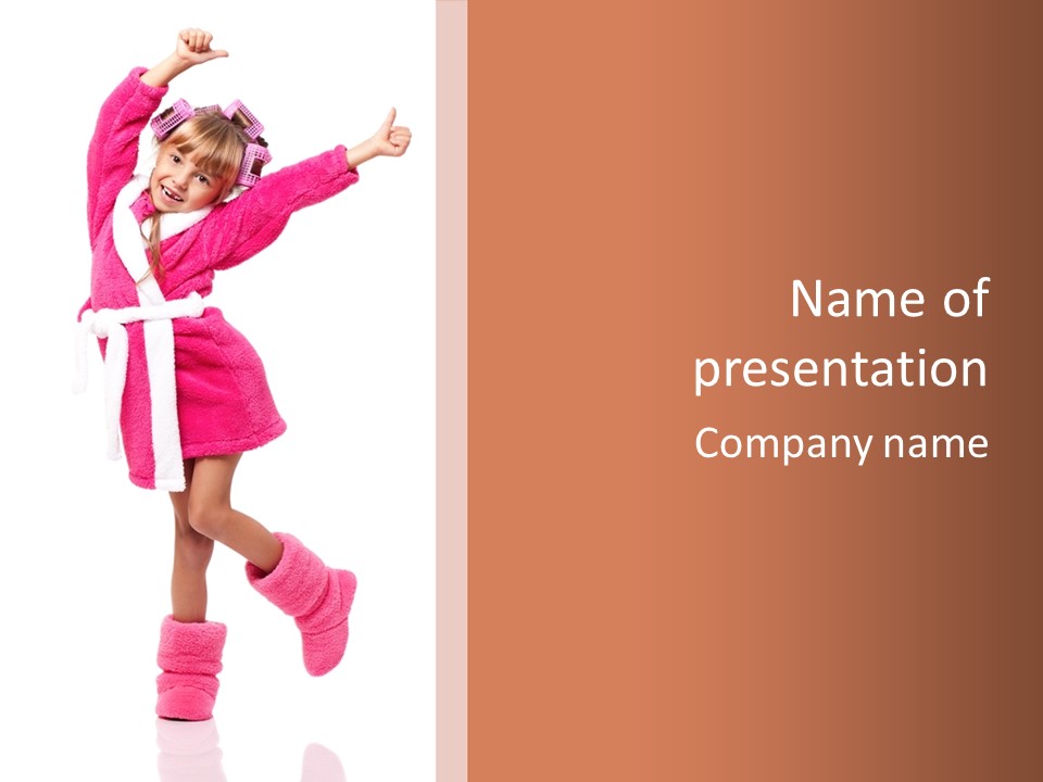 Smile Human Hair PowerPoint Template