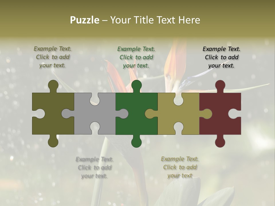 Intense Paradise Drops PowerPoint Template