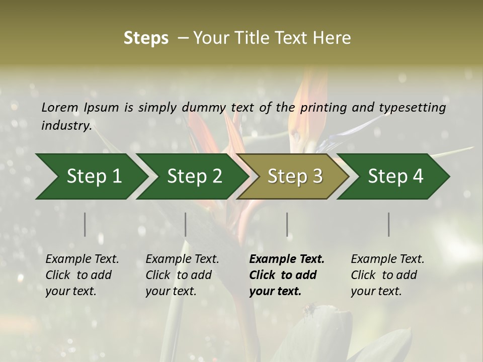 Intense Paradise Drops PowerPoint Template