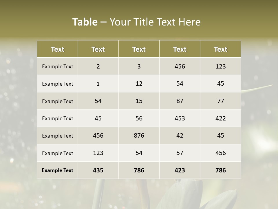 Intense Paradise Drops PowerPoint Template