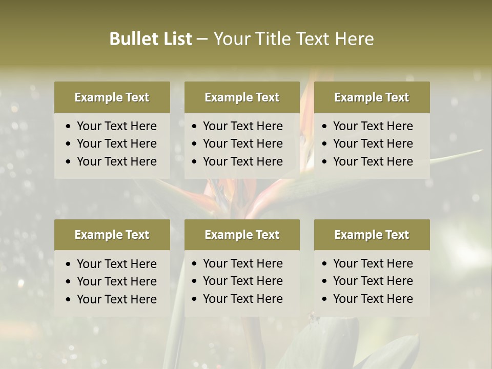 Intense Paradise Drops PowerPoint Template