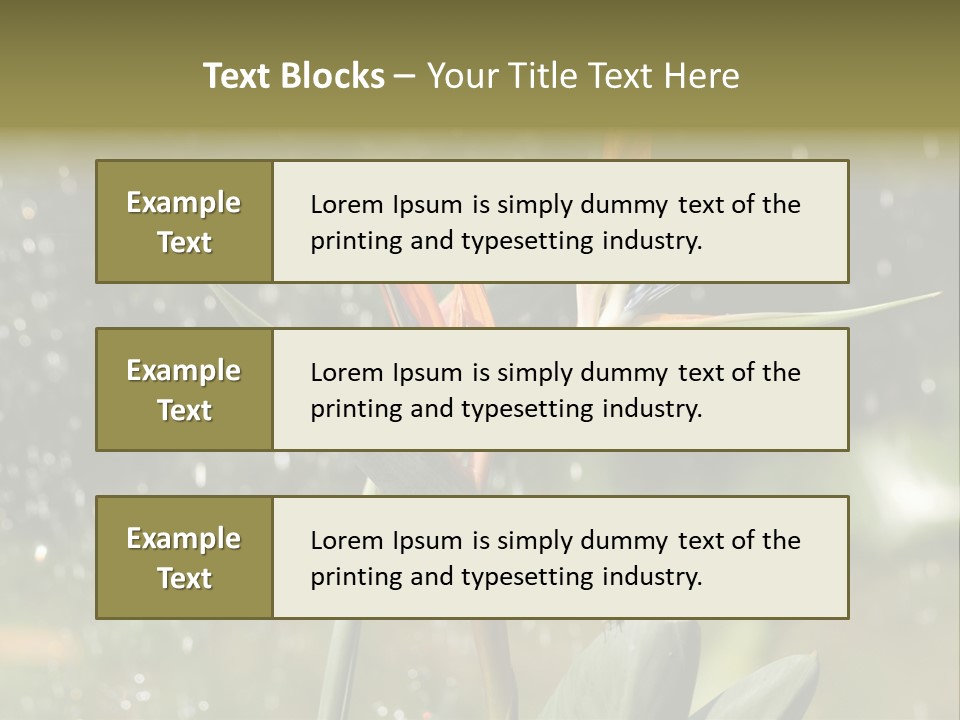 Intense Paradise Drops PowerPoint Template