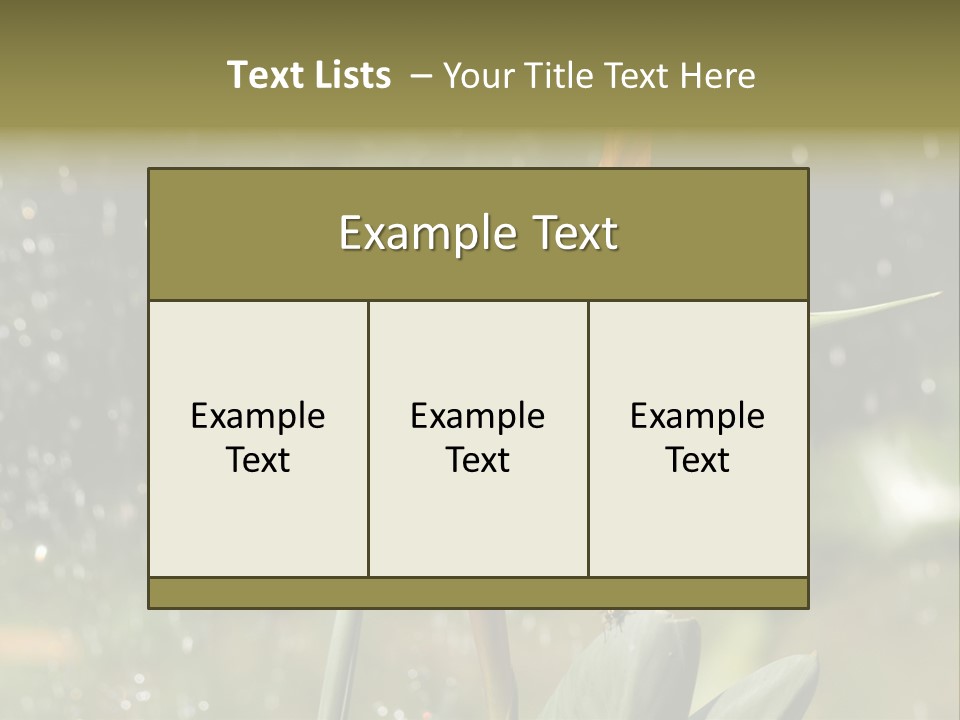 Intense Paradise Drops PowerPoint Template