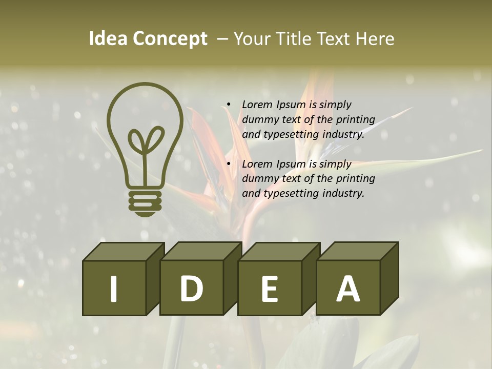 Intense Paradise Drops PowerPoint Template