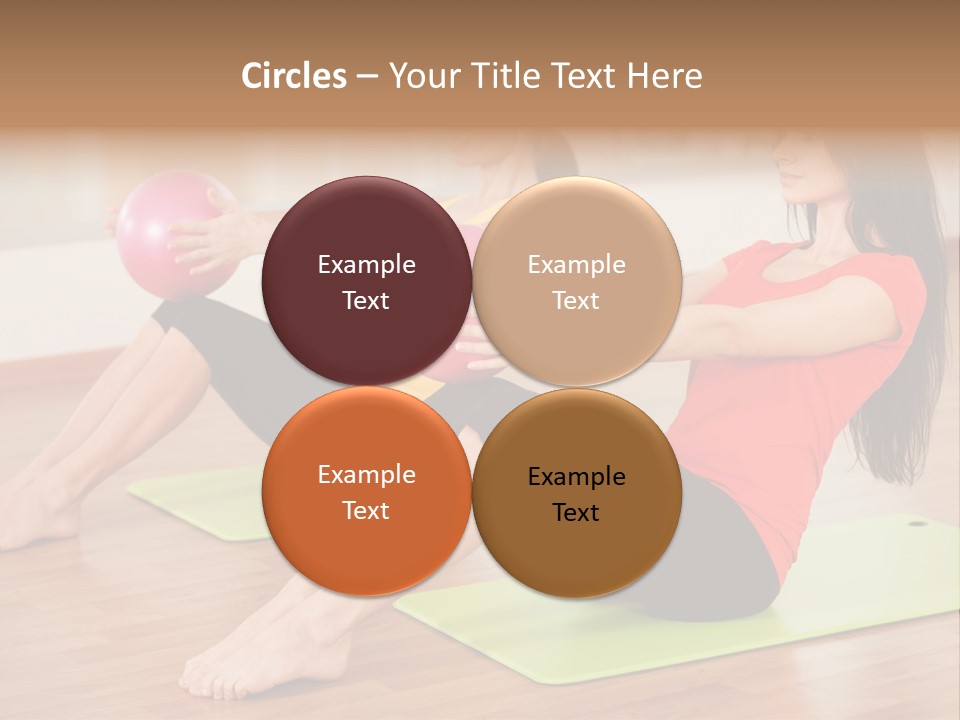 A Couple Of Women Sitting On Top Of Yoga Mats PowerPoint Template