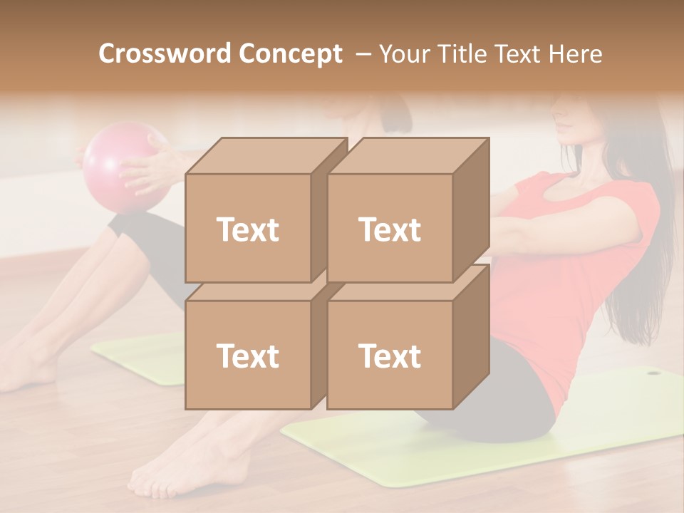 A Couple Of Women Sitting On Top Of Yoga Mats PowerPoint Template