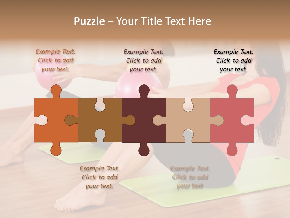 A Couple Of Women Sitting On Top Of Yoga Mats PowerPoint Template