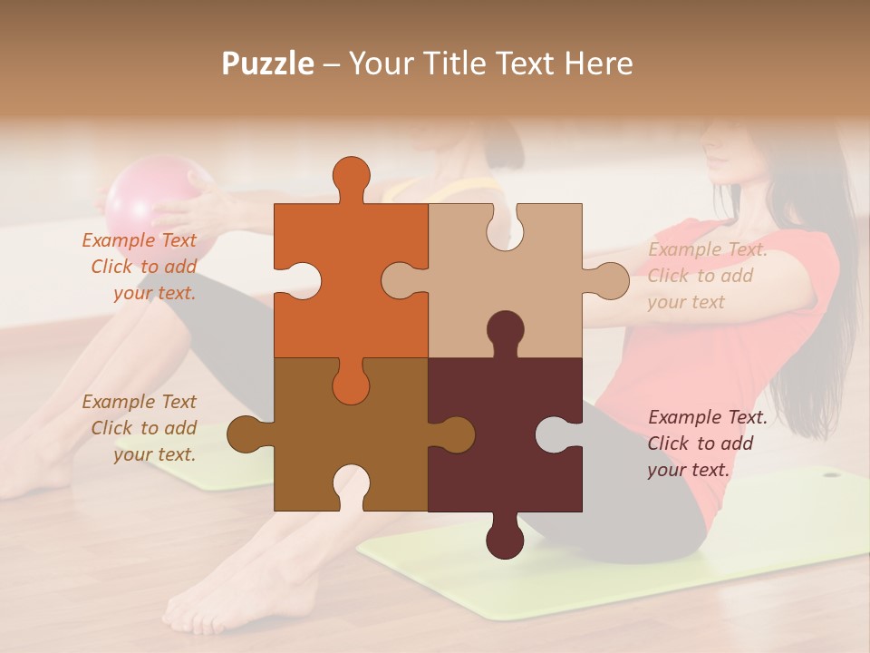 A Couple Of Women Sitting On Top Of Yoga Mats PowerPoint Template